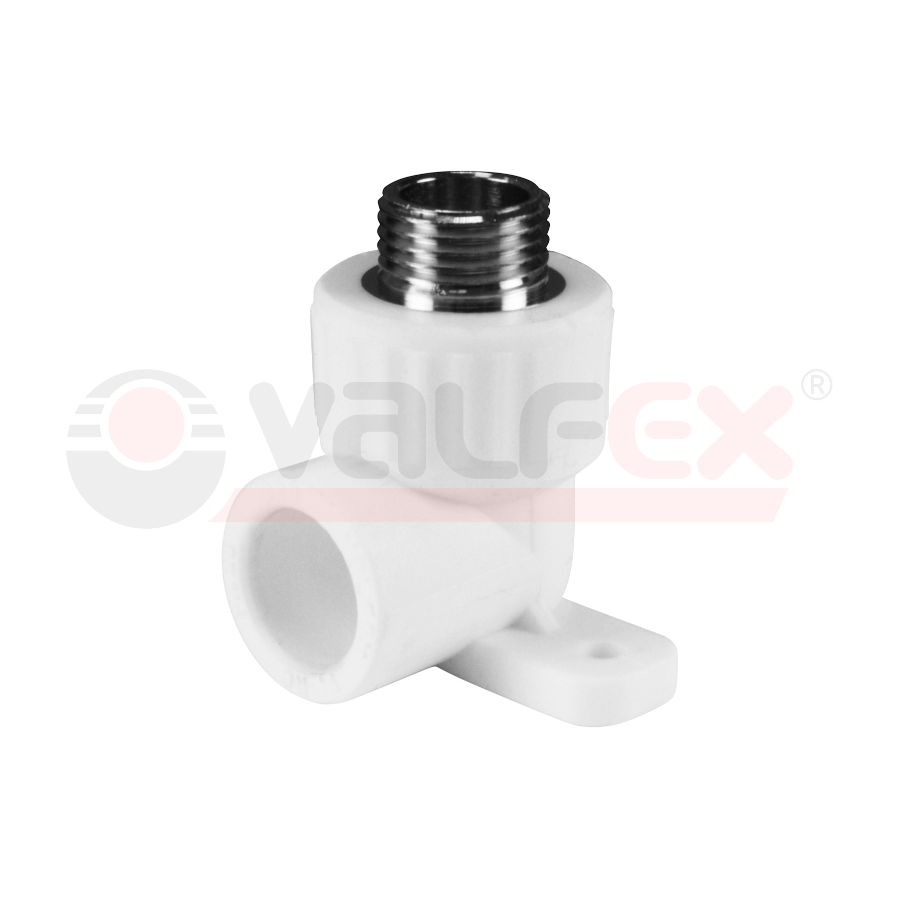 Угол с наружной резьбой (простое крепление) 25х3/4" (45/15) (Valfex) СЕРЫЙ