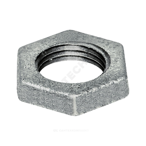 Контргайка чугунная оцинкованная Ду15 (1/2") Fittex