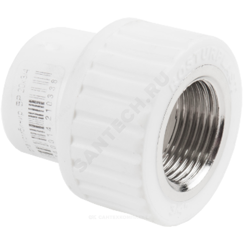 Муфта PP-R бел комб Дн25х3/4" ВР РосТурПласт 10655