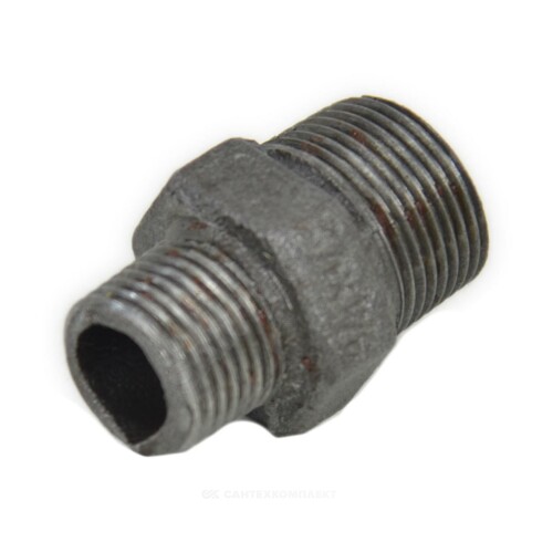 Ниппель чуг перех Ду25х15 (1"х1/2") НР Fittex