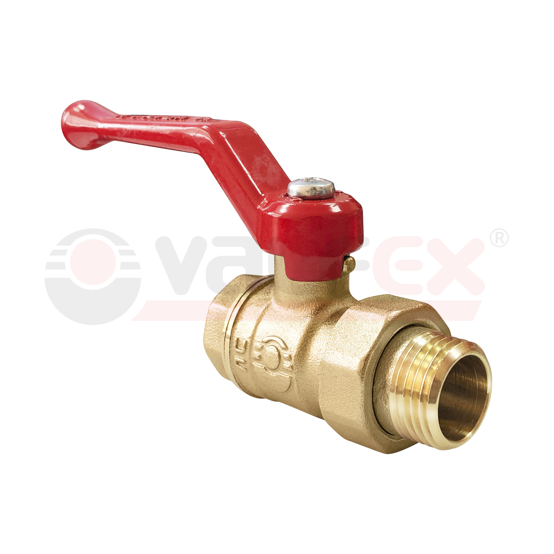 Кран шаровой латунный OPTIMA для ВОДЫ  3/4" ВР/НР рычаг, амер-ка, VALFEX 11Б27фт1М (48/12)