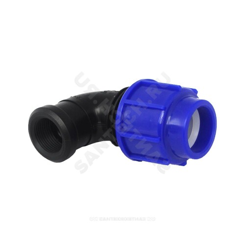 Отвод ПЭ компресс Дн20х3/4"х90гр ВР ТПК-АКВА 50022034