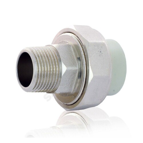Муфта PP-R бел комб разъем Дн20х3/4" НР Китай