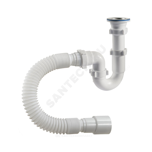 Сифон умыв/мойка труб 1 1/2"x40 гофр 40х40/50 нерж/сетка Орио S-41019