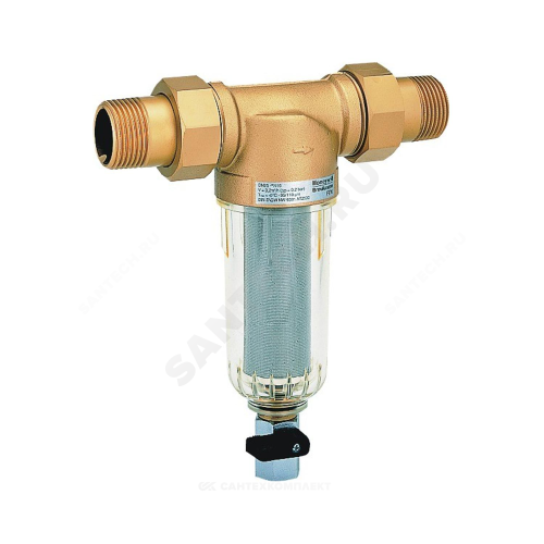 Фильтр T-обр FF06 Ду25 Ру16 р/р 40C сл кран Honeywell FF06-1"AABRU