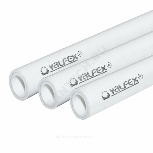 Труба PP-R бел нап арм алюм Дн63х10,5PN25(SDR6)Т95СL=4м 10104063 VALFEX