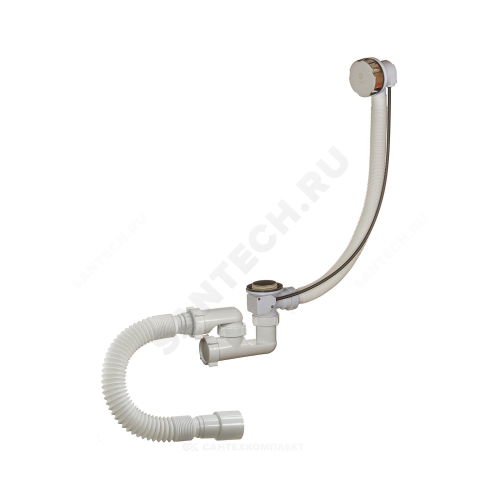 Сифон д/ванны рег полуавт 1 1/2"x40 гофр 40х40/50 Орио А-28089