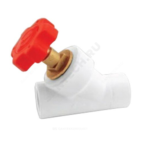 Клапан PP-R бел запорн Дн20х45гр VALFEX 10174020
